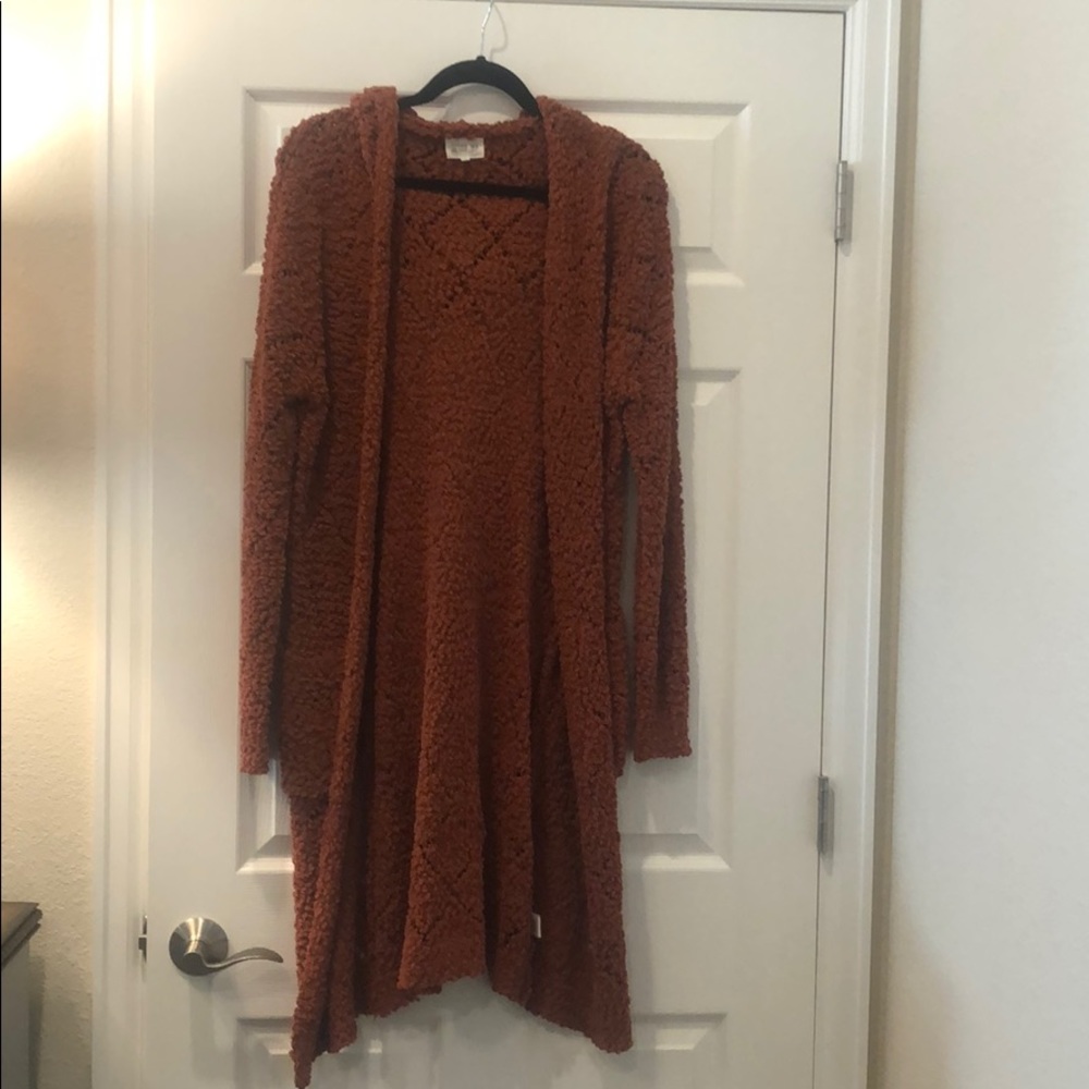 Hooded duster cardigan size M